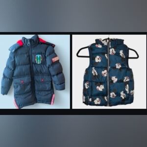 Multiples Kids Jacket and Vest Set - Black and Blue